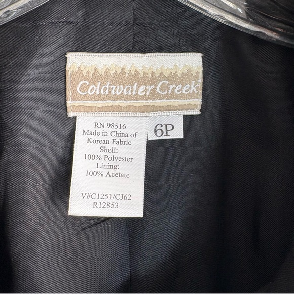COLDWATER CREEK Long Career Blazer in Classic Black Size 6 PETITE — GORGEOUS!!!! - Picture 7 of 7